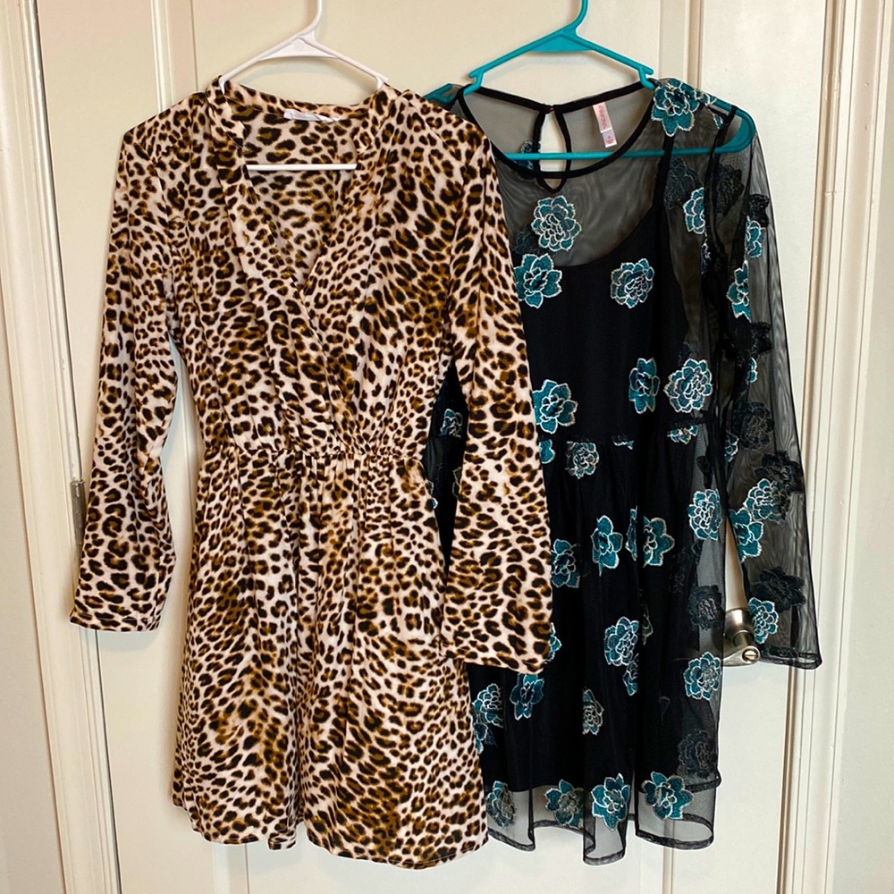Small dresses bundle leopard floral black
